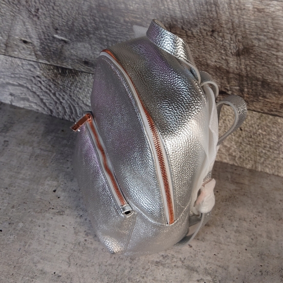 Ted Baker Silver Leather Backpack - Picture 4 of 10